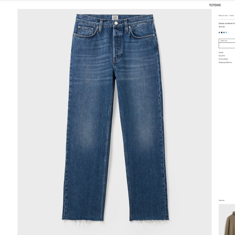 Toteme Classic cut denim mid blue (29)